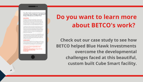 CTA button to learn more about custom self storage building solutions to overcome challenges 