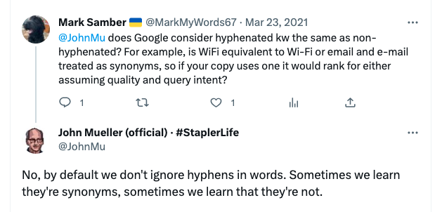 Google Search Tweet