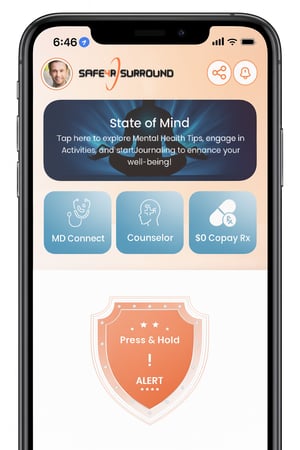 SAFE4R App Main Screen