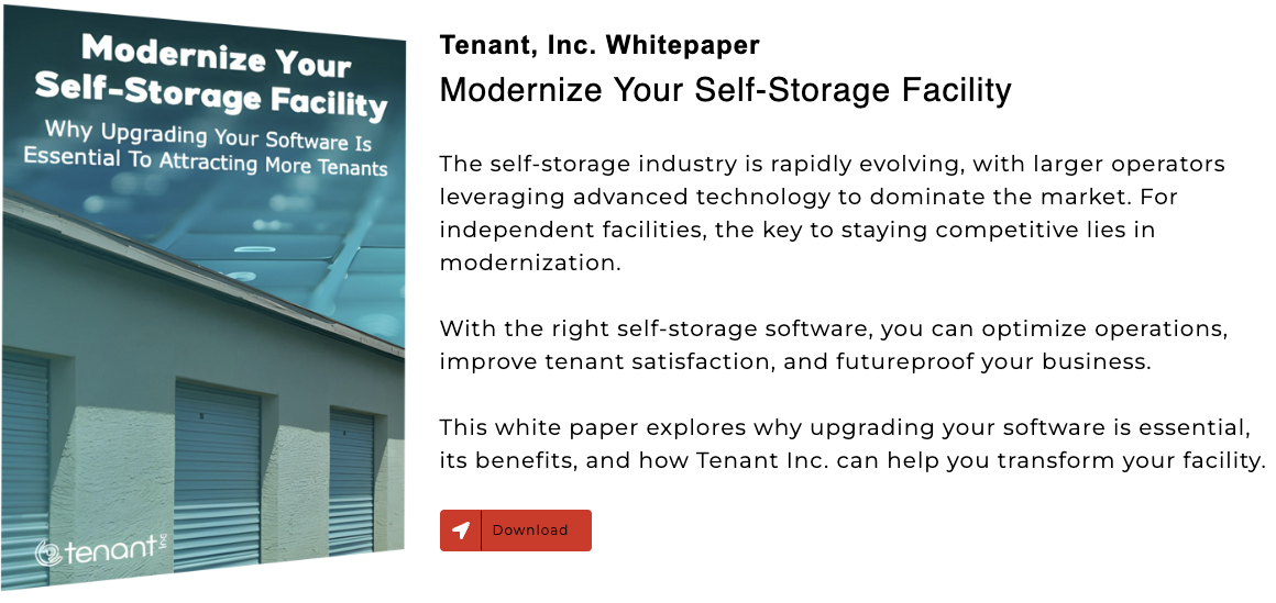 Tenant Self Storage Whitepaper