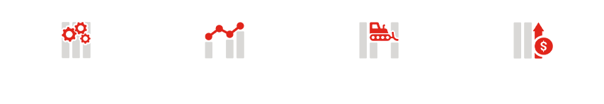 Four Pillars Icons 1x4 Grid