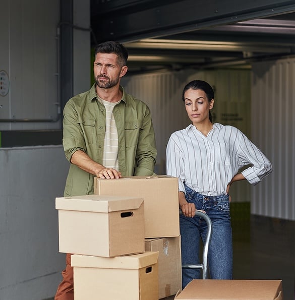 Couple Using Self Storage