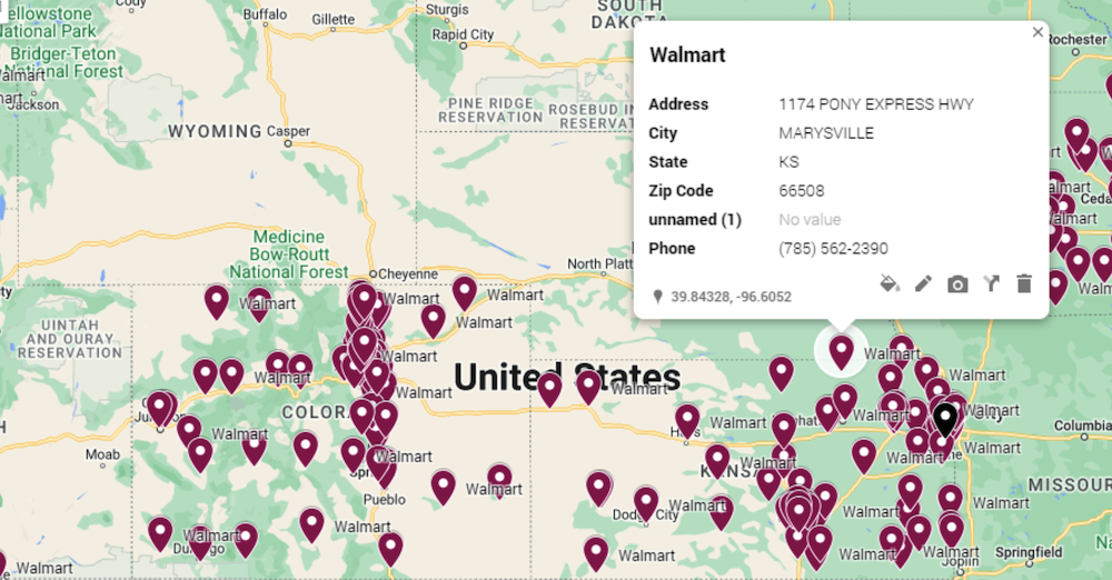 self storage mapping